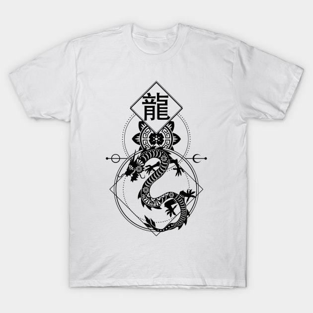 Chinese, Zodiac, Dragon, Astrology, Star sign T-Shirt by Strohalm